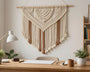 macramé mural bureau télétravail déco