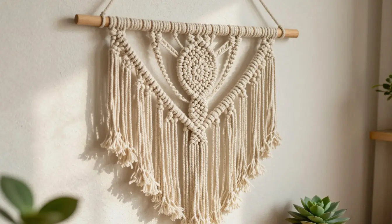 suspension macramé coton recyclé éco-responsable