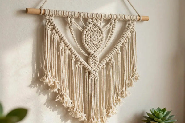 suspension macramé coton recyclé éco-responsable