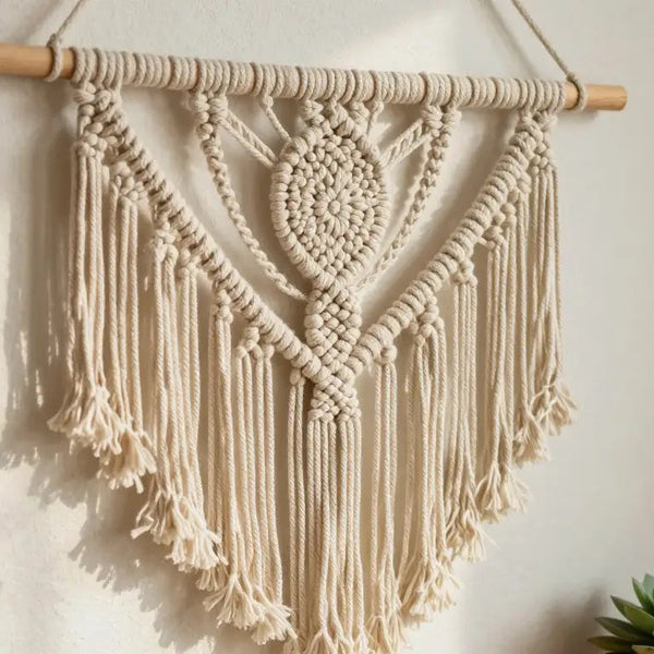 suspension macramé coton recyclé éco-responsable