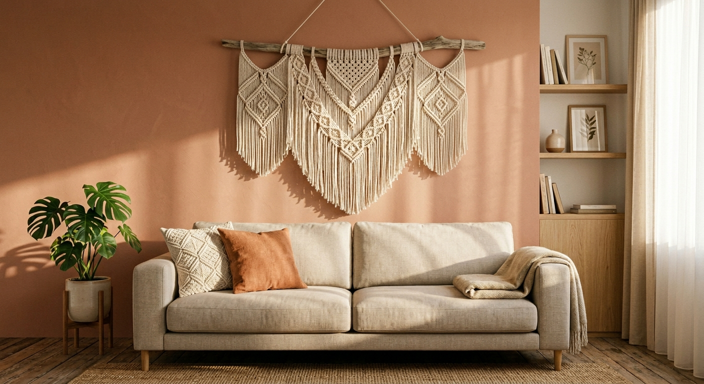 Macramé mural : guide complet pour choisir la pièce parfaite selon votre intérieur