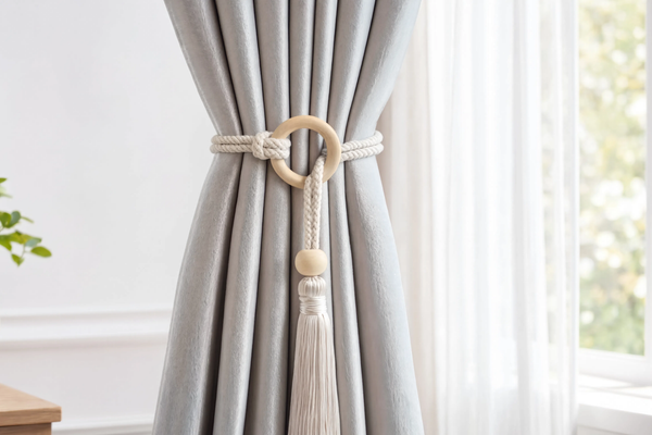 Embrasse rideau macramé : l'accessoire qui finalise votre déco de fenêtre