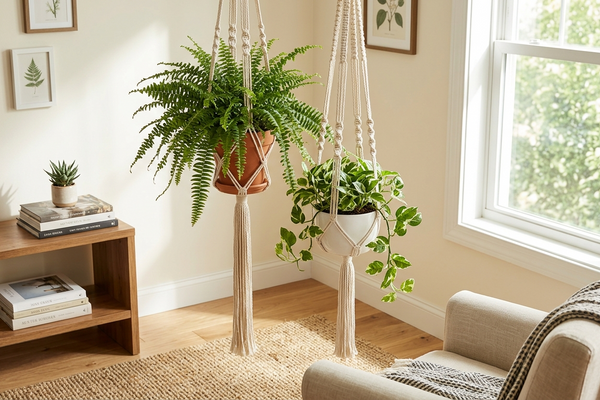 Suspension plante macramé : quelle suspension pour quel pot et quelle pièce ?