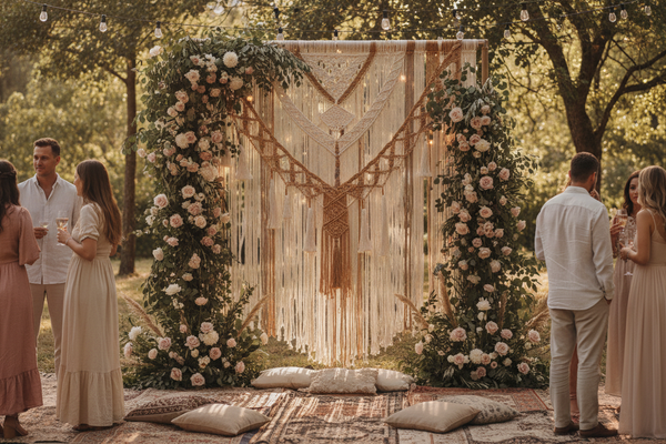 macramé mural mariage bohème