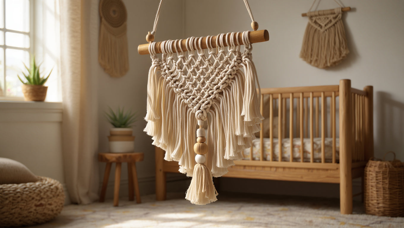 macramé mural bébé