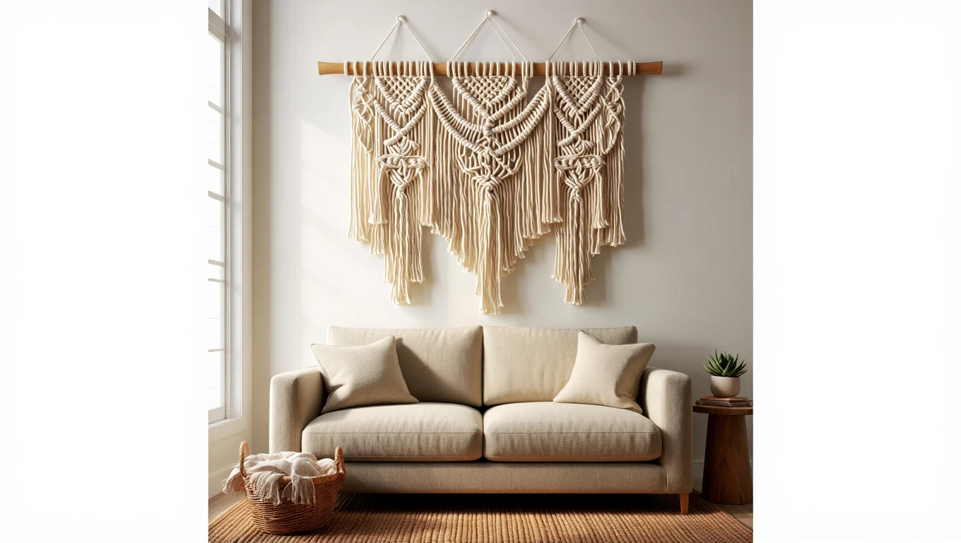 macramé mural géant