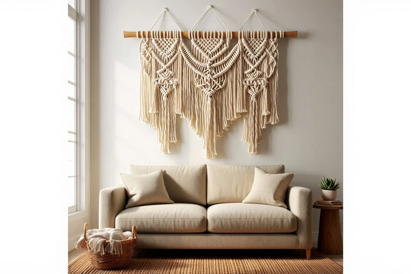 macramé mural géant