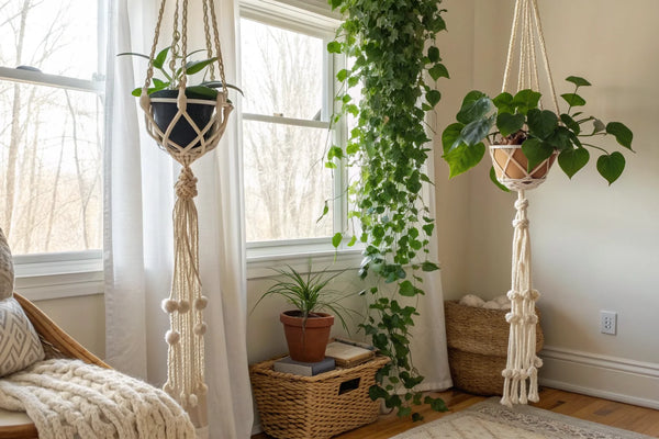 macramé plante options intérieur