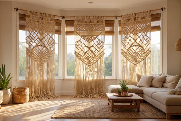 Rideau macramé baie vitrée : quelles dimensions ?