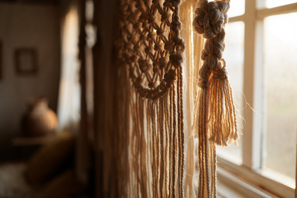 Le rideau macramé beige ou écru : nuances et rendu en intérieur