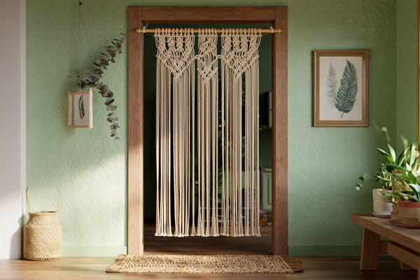 Le rideau macramé entrée : créer un sas décoratif dès le seuil de la maison