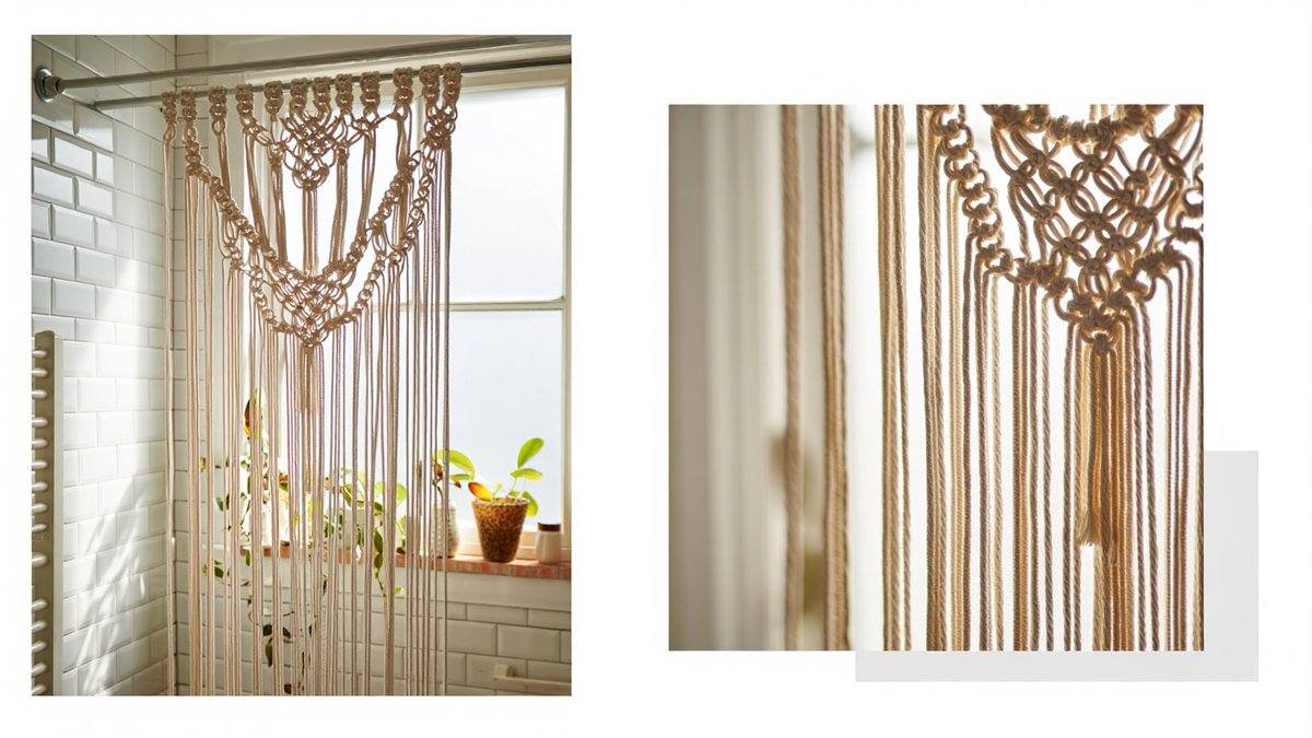 Rideau macramé salle de bain : est-ce possible et comment l'entretenir ?