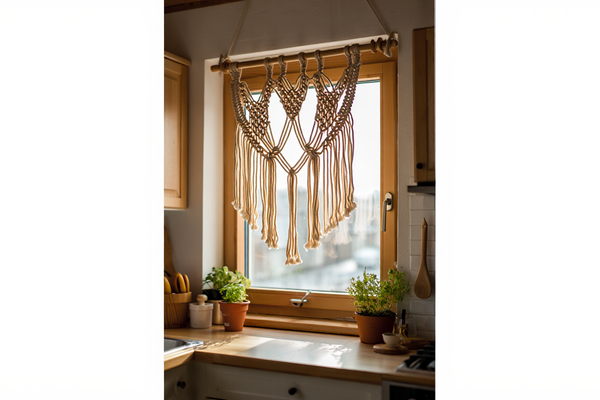 Rideaux courts macramé : quelles utilisations et quels espaces ?