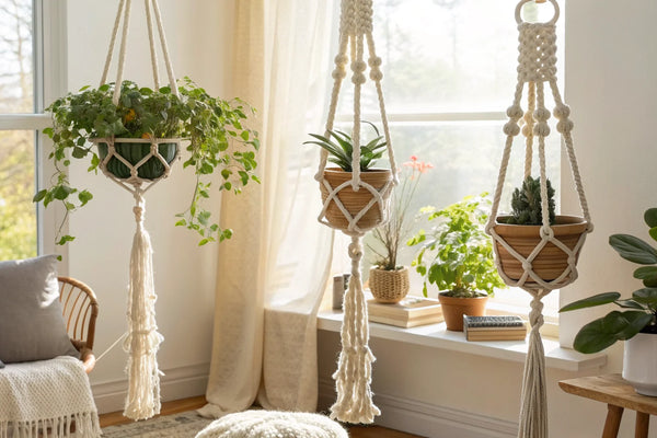 6 formats suspension macramé