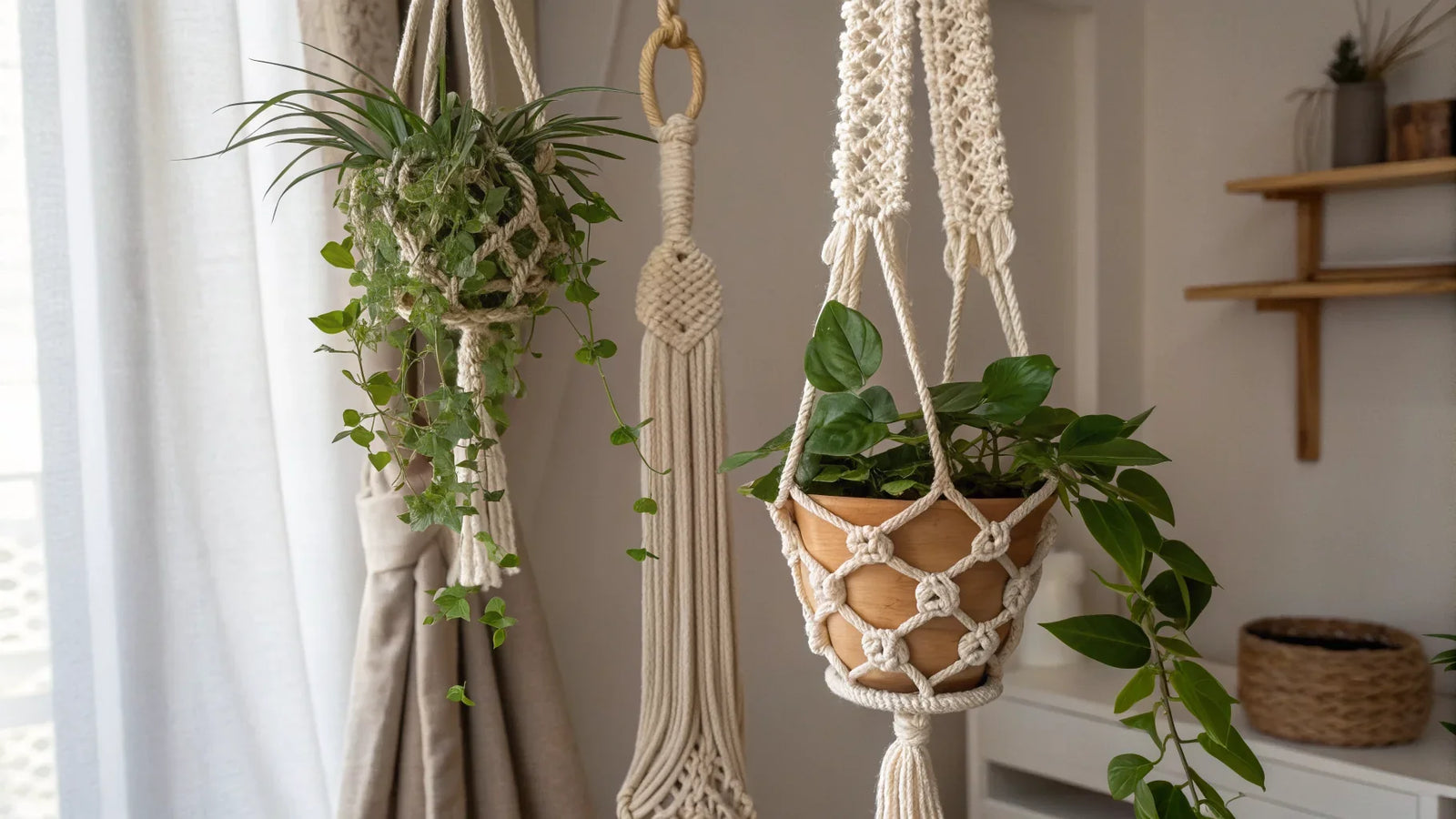 suspension macramé industrielle artisanale