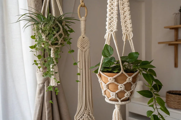 suspension macramé industrielle artisanale