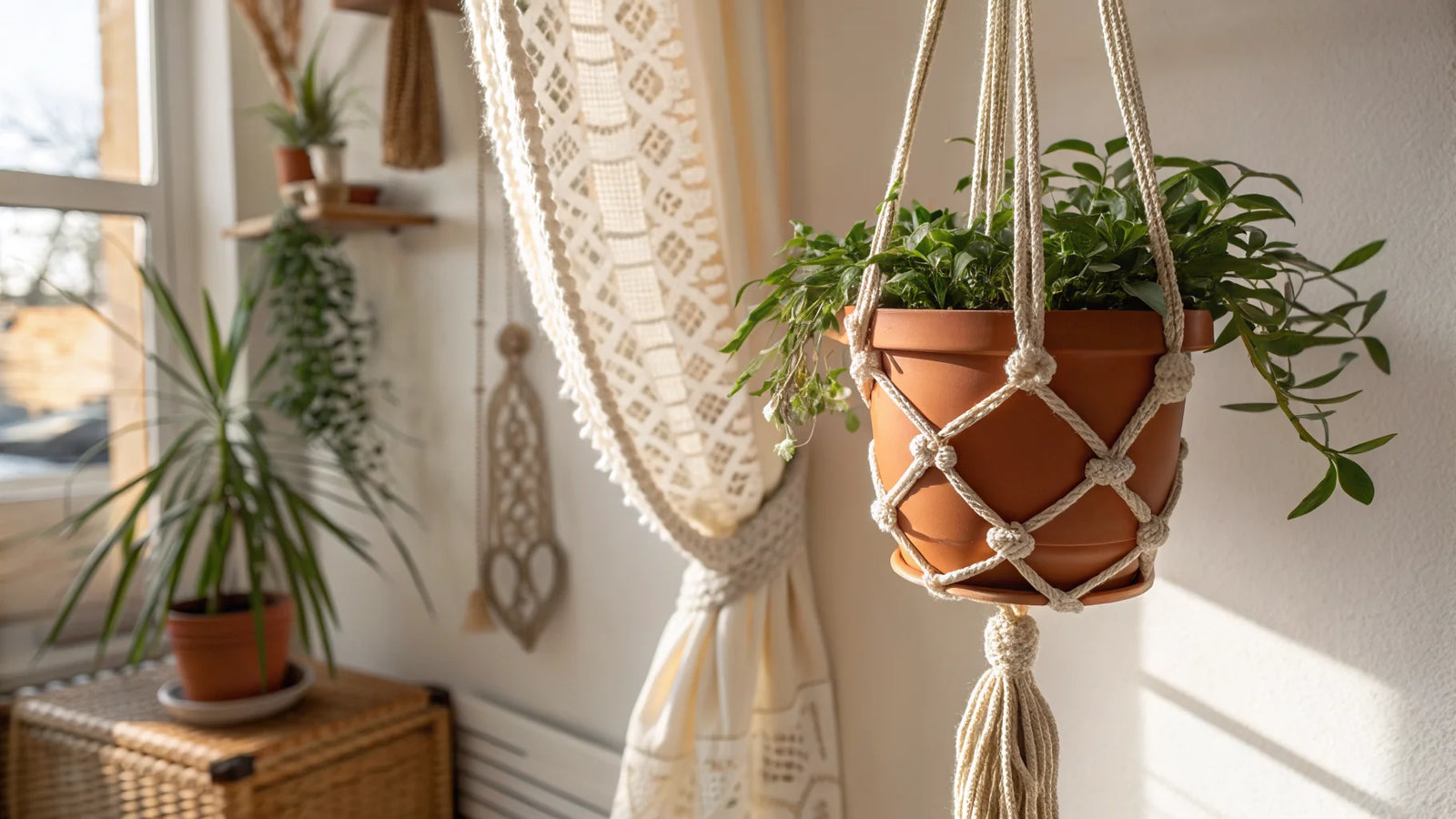 suspension plante macramé formats poids