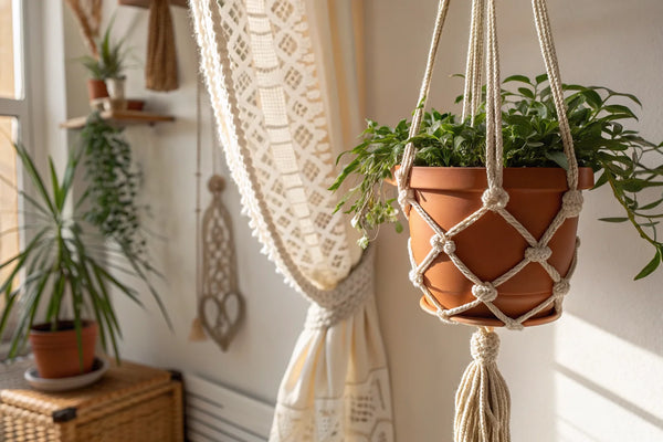 suspension plante macramé formats poids