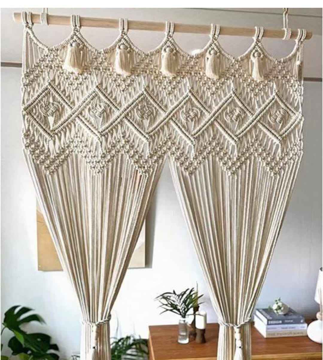Rideau macramé