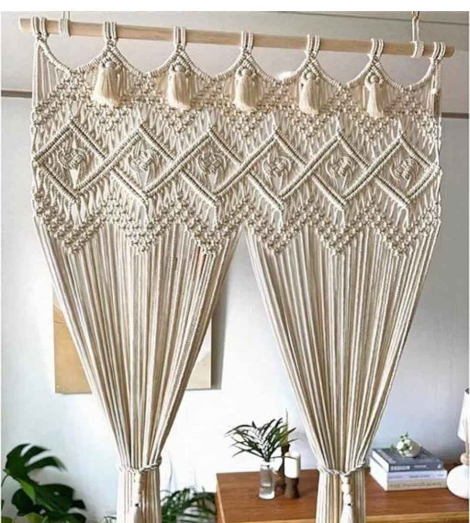 Rideau macramé