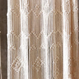 Rideau macramé de porte géométrique coton 85 × 200 cm | Orion Décorations macramé