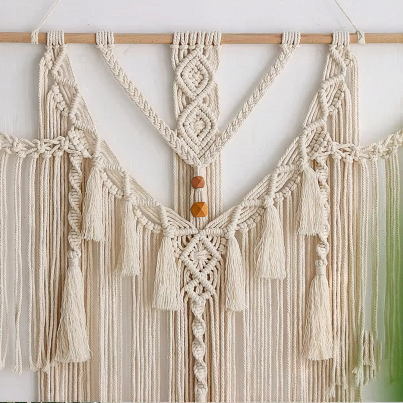 Grande tenture macramé murale bohème | Lunare Décorations macramé