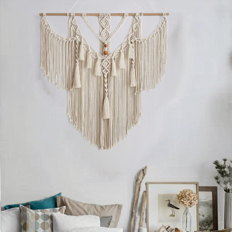 Grande tenture macramé murale bohème | Lunare Décorations macramé
