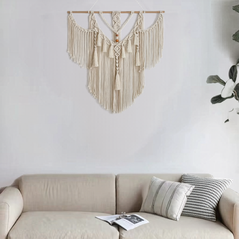 Grande tenture macramé murale bohème | Lunare Décorations macramé