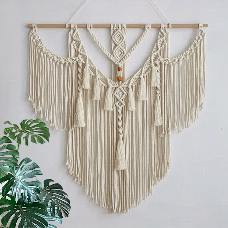 Grande tenture macramé murale bohème | Lunare Décorations macramé