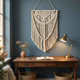 Tenture macramé écru naturel | Kora Décorations macramé