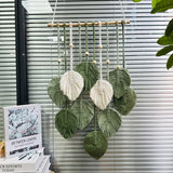 Suspension macramé murale feuilles en coton | Maya Décorations macramé