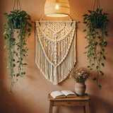 Tenture macramé écru naturel | Kora Décorations macramé