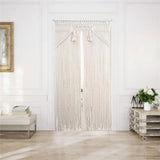 Rideau macramé grande largeur coton naturel 115 × 200 cm | Kheïma Décorations macramé