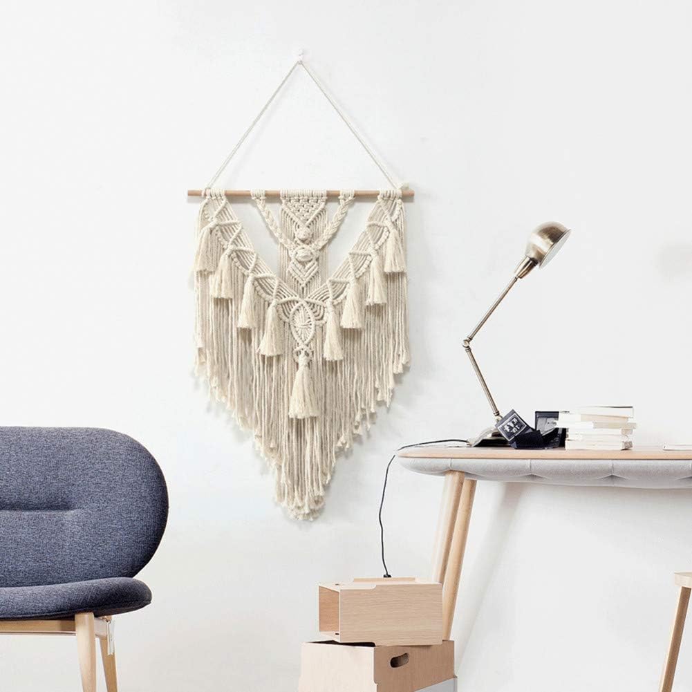 Tenture murale macramé géométrique bohème | Verana