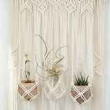 Macrame wall hanging Macrame plant hanger Triple rope hanging planter Wall planter woven tapestry Boho bedroom, nursery decor Gi Décorations macramé