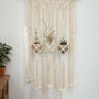 Macrame wall hanging Macrame plant hanger Triple rope hanging planter Wall planter woven tapestry Boho bedroom, nursery decor Gi Décorations macramé