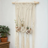 Macrame wall hanging Macrame plant hanger Triple rope hanging planter Wall planter woven tapestry Boho bedroom, nursery decor Gi Décorations macramé
