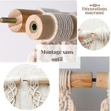 Tenture murale macramé coton naturel bâton bois inclus | Noriel Décorations macramé