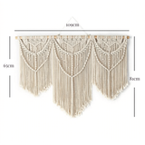 Tenture murale macramé coton naturel bâton bois inclus | Noriel Décorations macramé