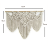 Tenture murale macramé coton naturel bâton bois inclus | Noriel Décorations macramé