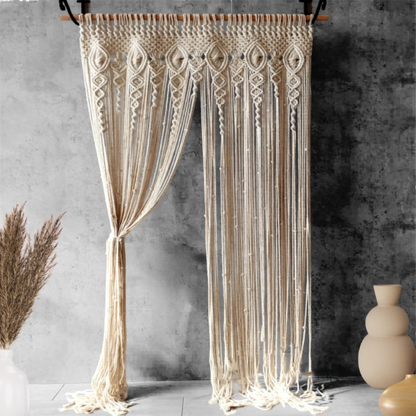 Rideau macramé fait main | Naori Décorations macramé