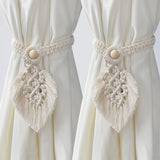 2 Pack Macrame Curtain Tiebacks Decorative Curtain With Bead Window Ties Kawaii Boho Room Decor Living Room Home Decoration Gift Décorations macramé