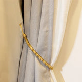1Pc Handmade Weave Curtain Tieback Gold Curtain Holder Clip Buckle Rope Home Decorative Room Accessories Curtain Tie Backs Décorations macramé