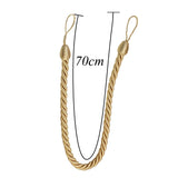1Pc Handmade Weave Curtain Tieback Gold Curtain Holder Clip Buckle Rope Home Decorative Room Accessories Curtain Tie Backs Décorations macramé