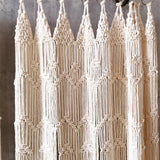 Hand-woven Macrame Cotton Door Curtain Tapestry Wall Hanging Art Tapestry Boho Decoration Bohemia Wedding Backdrop Tapestry Décorations macramé