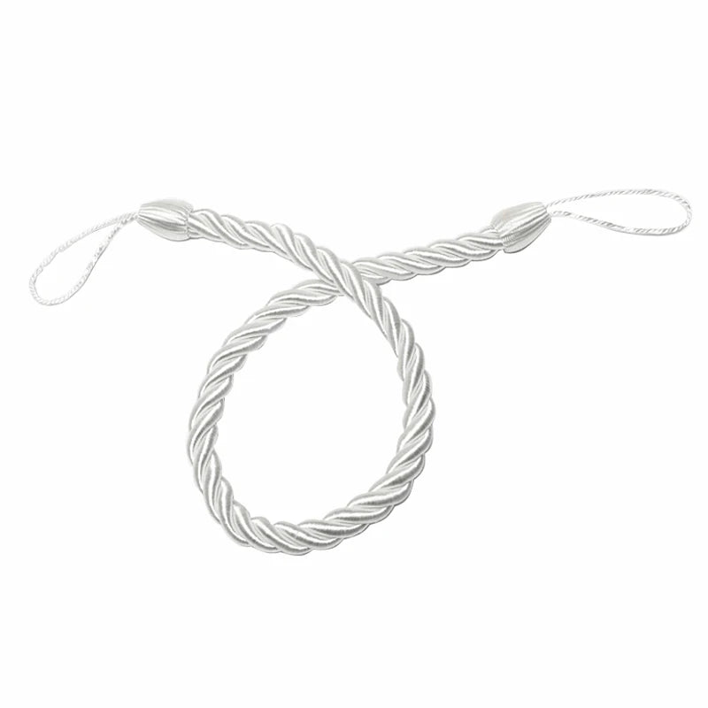 1Pc Handmade Weave Curtain Tieback Gold Curtain Holder Clip Buckle Rope Home Decorative Room Accessories Curtain Tie Backs Décorations macramé