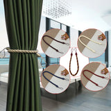 1Pc Handmade Weave Curtain Tieback Gold Curtain Holder Clip Buckle Rope Home Decorative Room Accessories Curtain Tie Backs Décorations macramé
