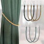1Pc Handmade Weave Curtain Tieback Gold Curtain Holder Clip Buckle Rope Home Decorative Room Accessories Curtain Tie Backs Décorations macramé