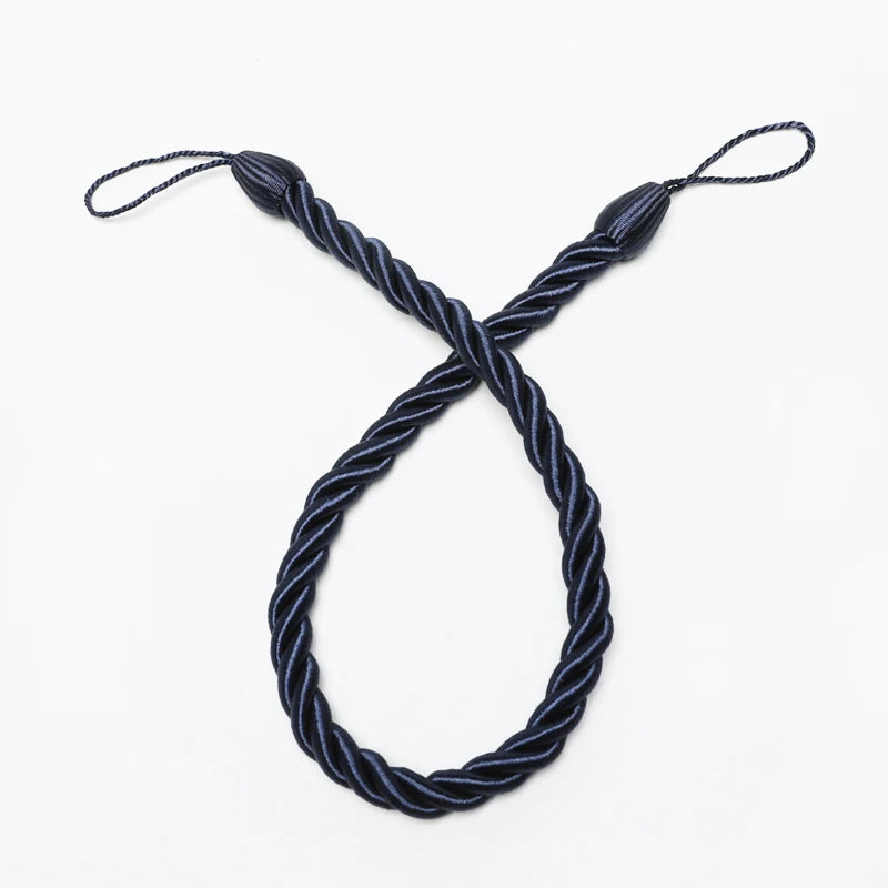 1Pc Handmade Weave Curtain Tieback Gold Curtain Holder Clip Buckle Rope Home Decorative Room Accessories Curtain Tie Backs Décorations macramé