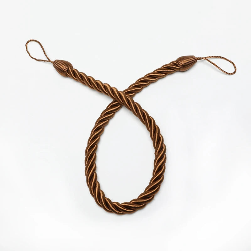 1Pc Handmade Weave Curtain Tieback Gold Curtain Holder Clip Buckle Rope Home Decorative Room Accessories Curtain Tie Backs Décorations macramé